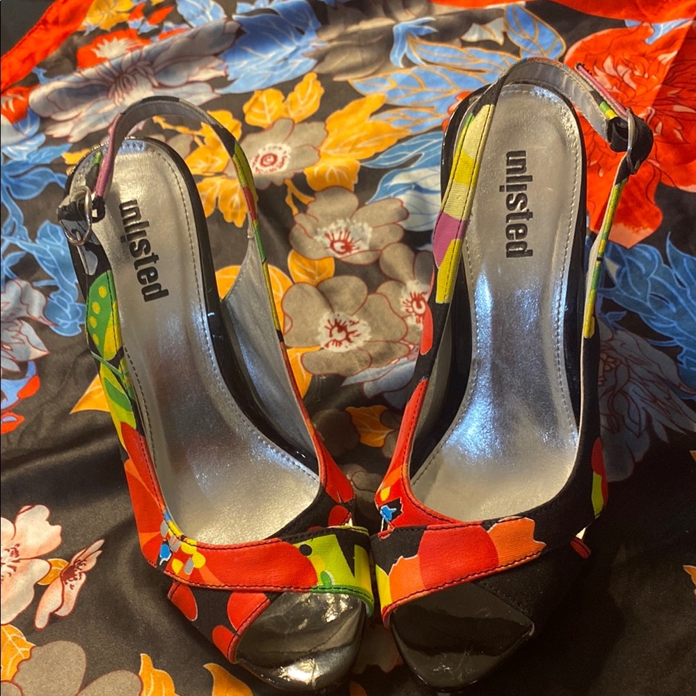 Unlisted Women's Multicolor Slingback Heels